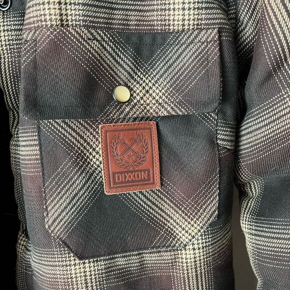 Dixxon The Rip Fleece Lined Flannel Snap Button Jacket Brown Tan Size Small - Picture 4 of 8